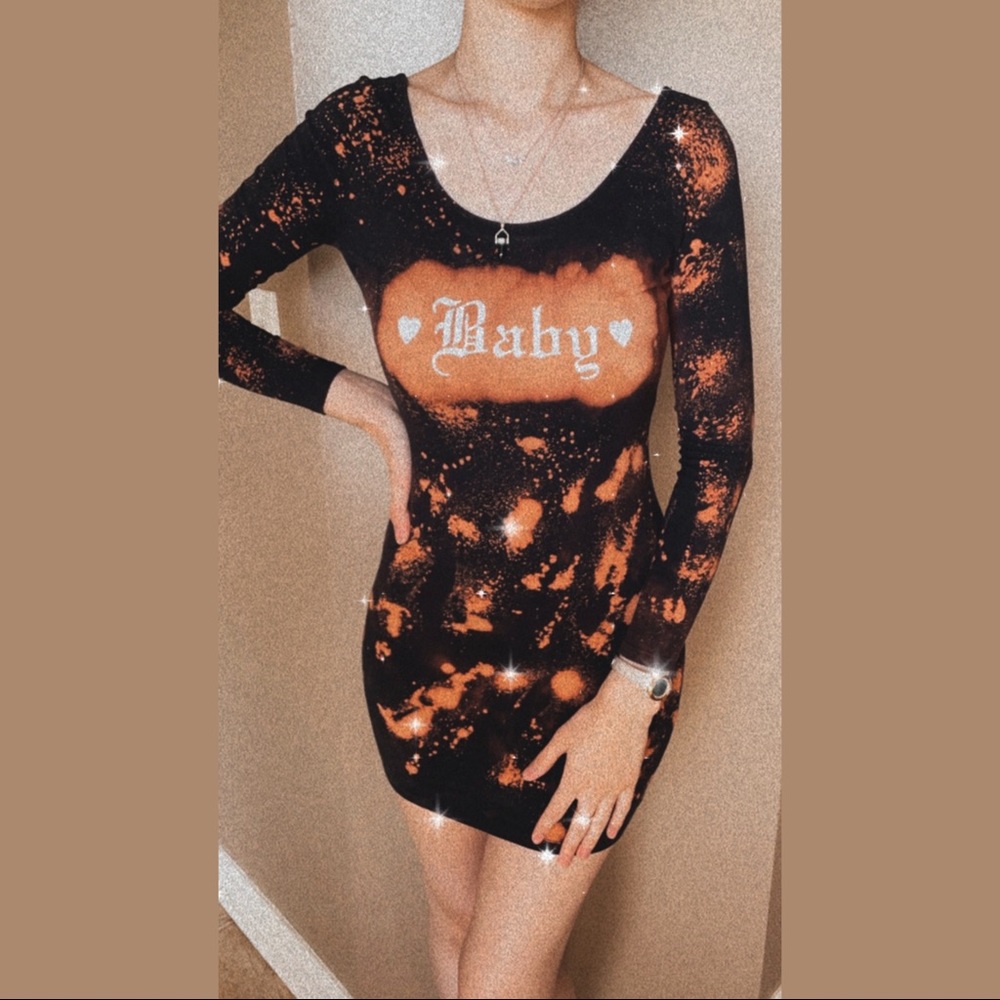 Bleached Bodycon Dress